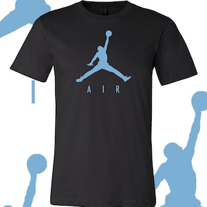 Jordan Air jordan AIR UNC BLUE logo T-shirt 6 Sizes S-6XL!! Fast Ship!!
