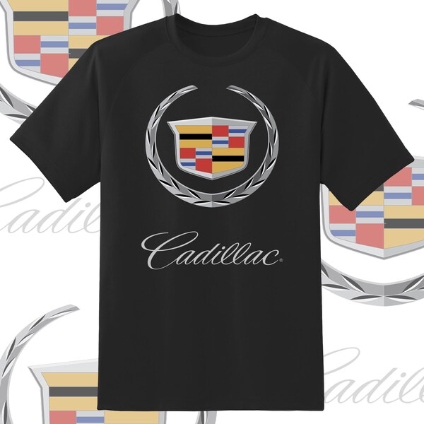 Cadillac Automotive Crest Logo shirt Youth sizes -Adult  6XL Tracking!!