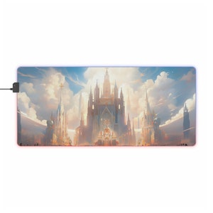 18x36 Desk Mat | RGB Gaming Mouse Pad 31.5 x 12in | Kingdoms Series - Rise