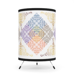 Tripod Lamp with High-Res Printed Shade, US\CA plug