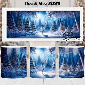 11 and 15oz Mug Design PNG | 3D Christmas Mug Sublimation | 3D Christmas Wrap | 3D Digital Download File | 3D Christmas Coffee Mug