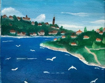 Hand Painted Oil on Canvas Kiki’s Delivery Service Studio Ghibli