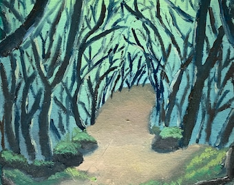 Handmålad olja på duk Min granne Totoro Studio Ghibli