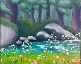 Arietty Floden Ghibli Handmålad Olja på Duk