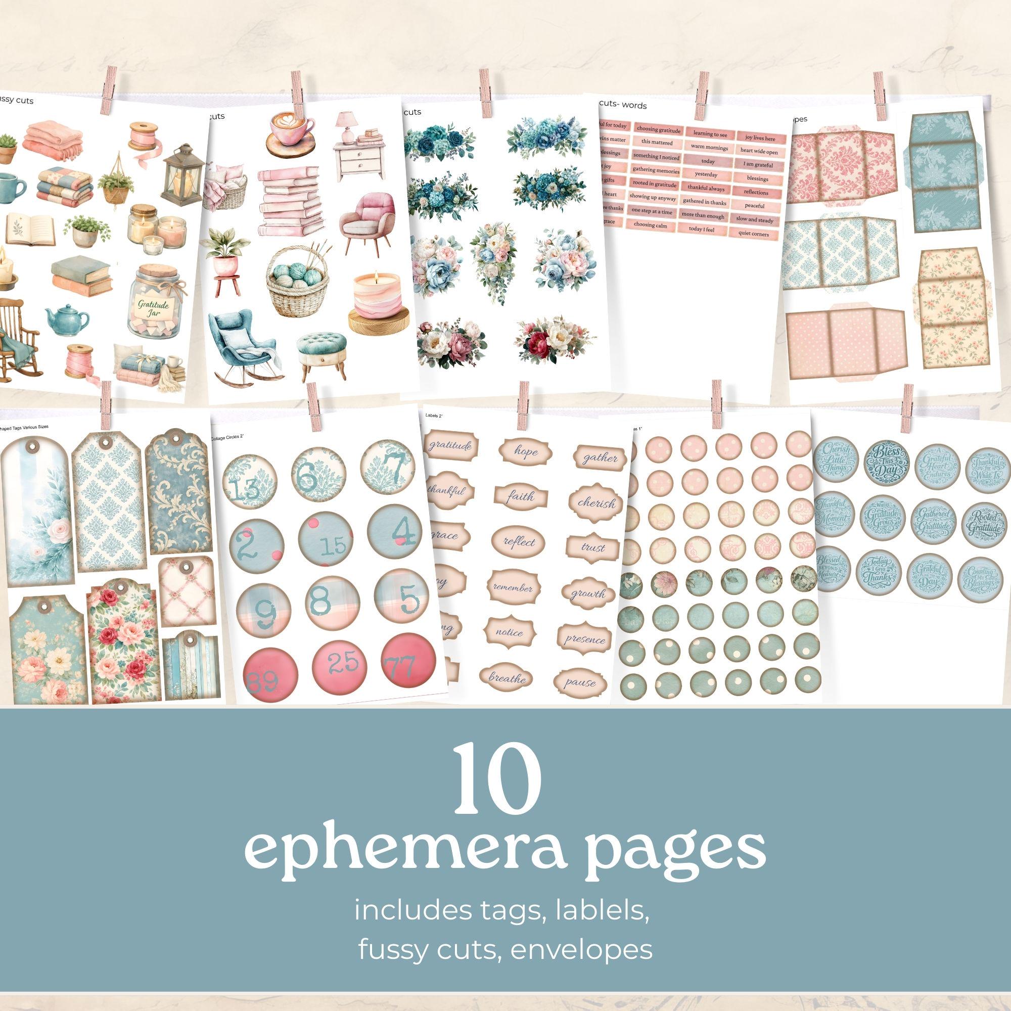 Junk Journal Mega Kit, Printable Scrapbooking Bundle, Ephemera ...