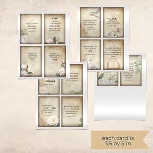 30 day scripture cards, journaling printable kvj junk journal kit, faith based junk journal, Scripture Tags For Junk Journals, prayer cards image 4