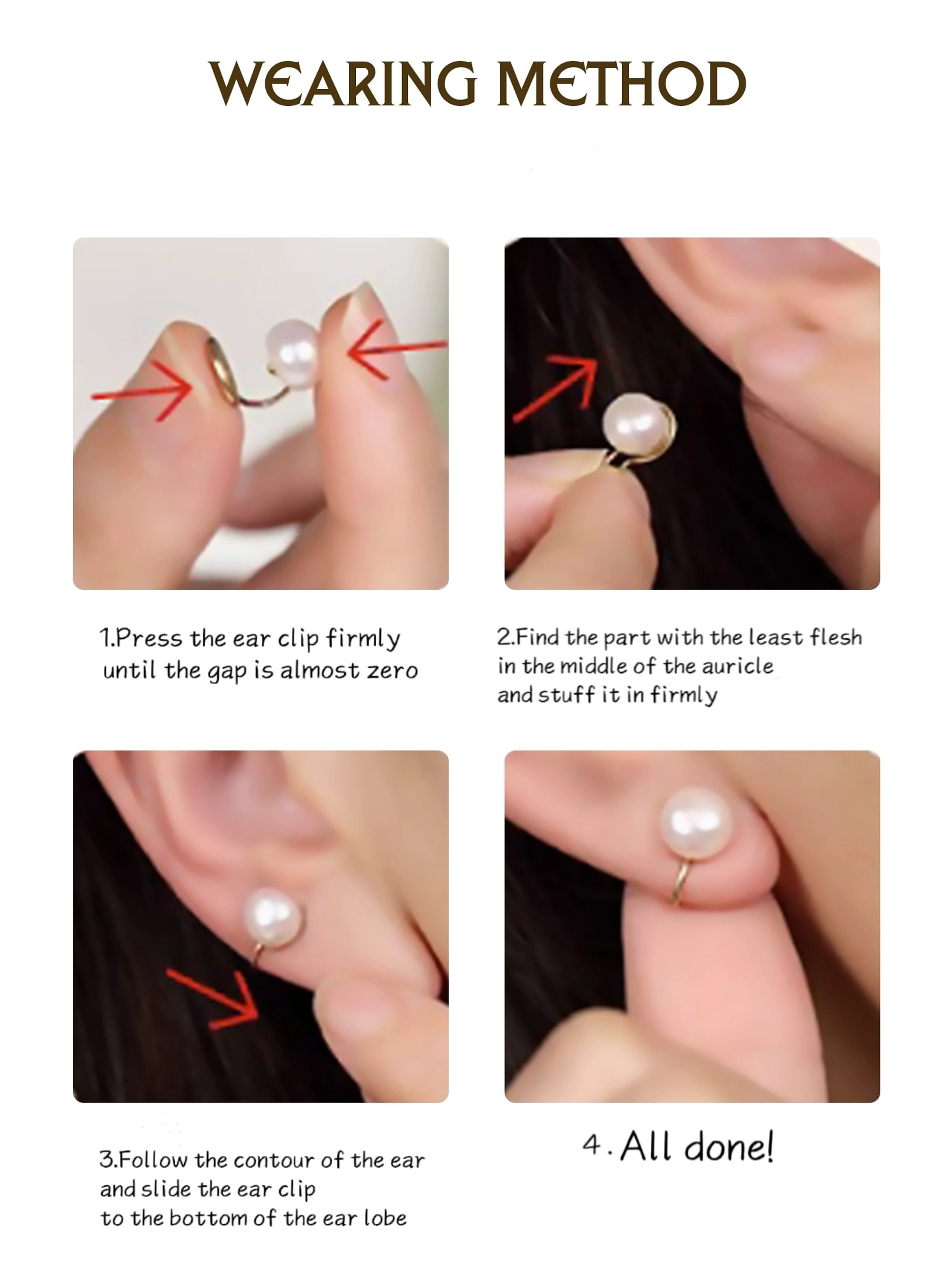 アクセサリー MURRAL Dripping Clear Pierced Earring 4pcs Clear Zircon Crystal Dripping Stud, Cubic Zirconia