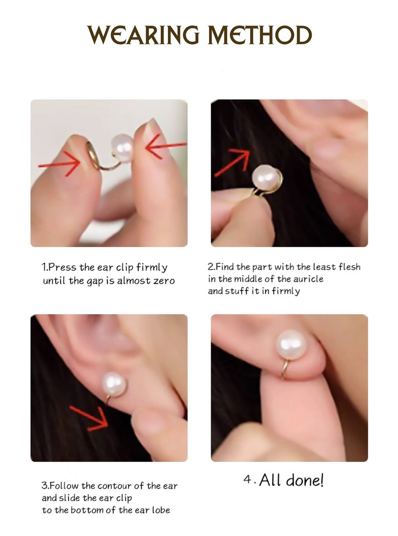Boucles d'oreilles à clip minimalistes en argent brillant Nouveau design de clips d'oreilles en silicone invisibles et sans douleur Oreilles non percées, cadeau pour elle image 9