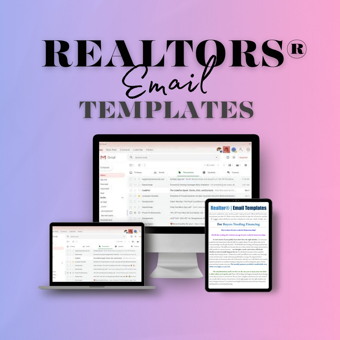 Over 50 Email Templates for Realtors and Real Estate Agents! Etsy