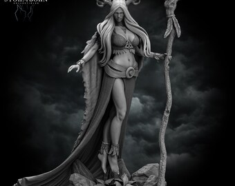Senka the Druid * Stormborn Collectibles * 3D Printed Gaming Mini * 3D Printed Massive Model