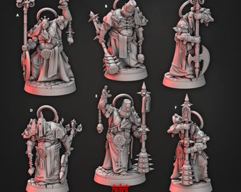 Bishops of Purified Blood, Church of Wrath * Cast n Play * 3D Printed Gaming Miniatures