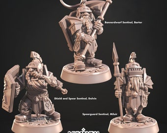 Dwarven Gatekeeper Sentinels (Dwarven Legacy) * Cast n Play * 3D Printed Gaming Mini