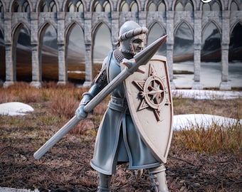 Warriors, Man at Arms, Banner Bearer and Captain (LOTR Northern Kingdom Inspired), Printing Goes Ever On * 3D Printed Gaming Miniatures
