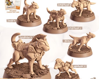Companion Dogs (Bull Terrier) * Cast n Play * 3D Printed Gaming Mini