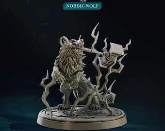 Nordic Wolf, Northwind Vikings * Cast n Play * 3D Printed Gaming Miniatures