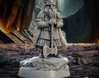 Dwarven King, Tales of the Deep (Dwarves from LOTR), Printing Goes Ever On * 3D Printed Gaming Miniatures