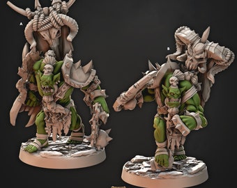 Grakha Uzcor, Orc, MEDIUM 31mm, Iron Skull Orcs, Cast n Play * 3D Printed Gaming Miniatures