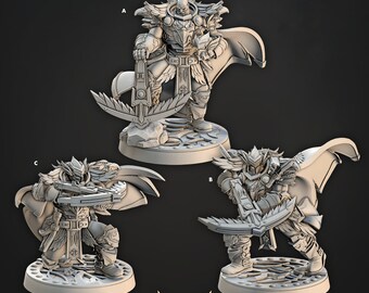 Daybreak Knights, Paladin Crossbow, Medium 37mm, Shields of Dawn * Cast n Play * 3D Printed Gaming Mini
