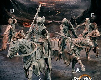 Mounted Shadow Knights (Nazgul from LOTR), Printing Goes Ever On * 3D Printed Gaming Miniatures