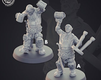 Drunk Orcs,  Cast n Play * 3D Printed Gaming Miniatures