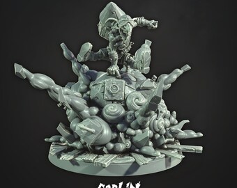 Large Goblin Lt Von-Bardier * Cast n Play * 3D Printed Gaming Mini
