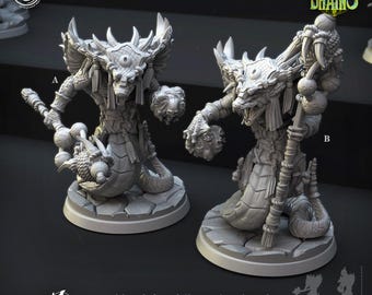 Yuddrakh Warlock, Cast n Play * 3D Printed Gaming Miniatures