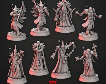 Contrition Priests, Church of Wrath * Cast n Play * 3D Printed Gaming Miniatures