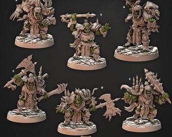 Spine Rippers, Orc, MEDIUM 32mm, Iron Skull Orcs, Cast n Play * 3D Printed Gaming Miniatures