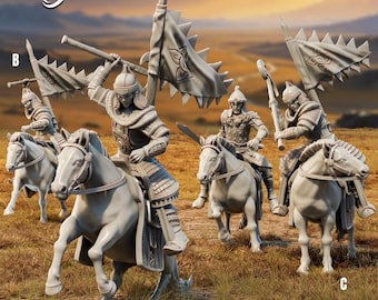 Golden Khante Soldiers - Mongolian themed soldiers (LOTR Inspired), Printing Goes Ever On * 3D Printed Gaming Miniatures