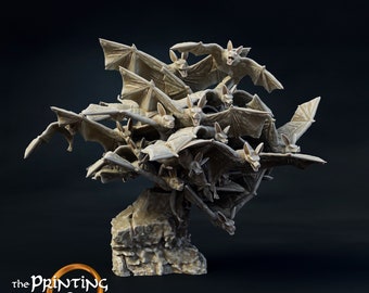 Bat Swarm, Printing Goes Ever On * 3D Printed Gaming Miniatures