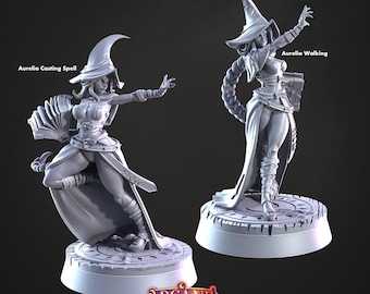 Female Casters (Witch, Enchantress, Sorceress, Necromancer, Charmer and More!)  Arcane Order * Cast n Play * 3D Printed Gaming Mini
