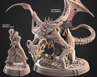 Grandsire and Fleshdrinker Vampires * Cast n Play * 3D Printed Gaming Mini