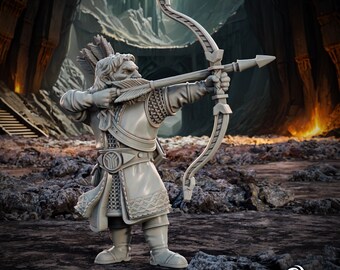 Drafnar (Dwarven Archer) Tales of the Deep (Dwarves from LOTR), Printing Goes Ever On * 3D Printed Gaming Miniatures