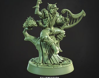 Elven Bard Erphen * Cast n Play * 3D Printed Gaming Mini
