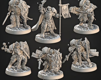 Dawn Legionnaire, Paladin, Medium 36mm, Shields of Dawn * Cast n Play * 3D Printed Gaming Mini