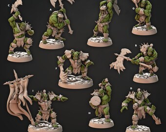 Body Choppers, Orc, MEDIUM 27mm, Iron Skull Orcs, Cast n Play * 3D Printed Gaming Miniatures