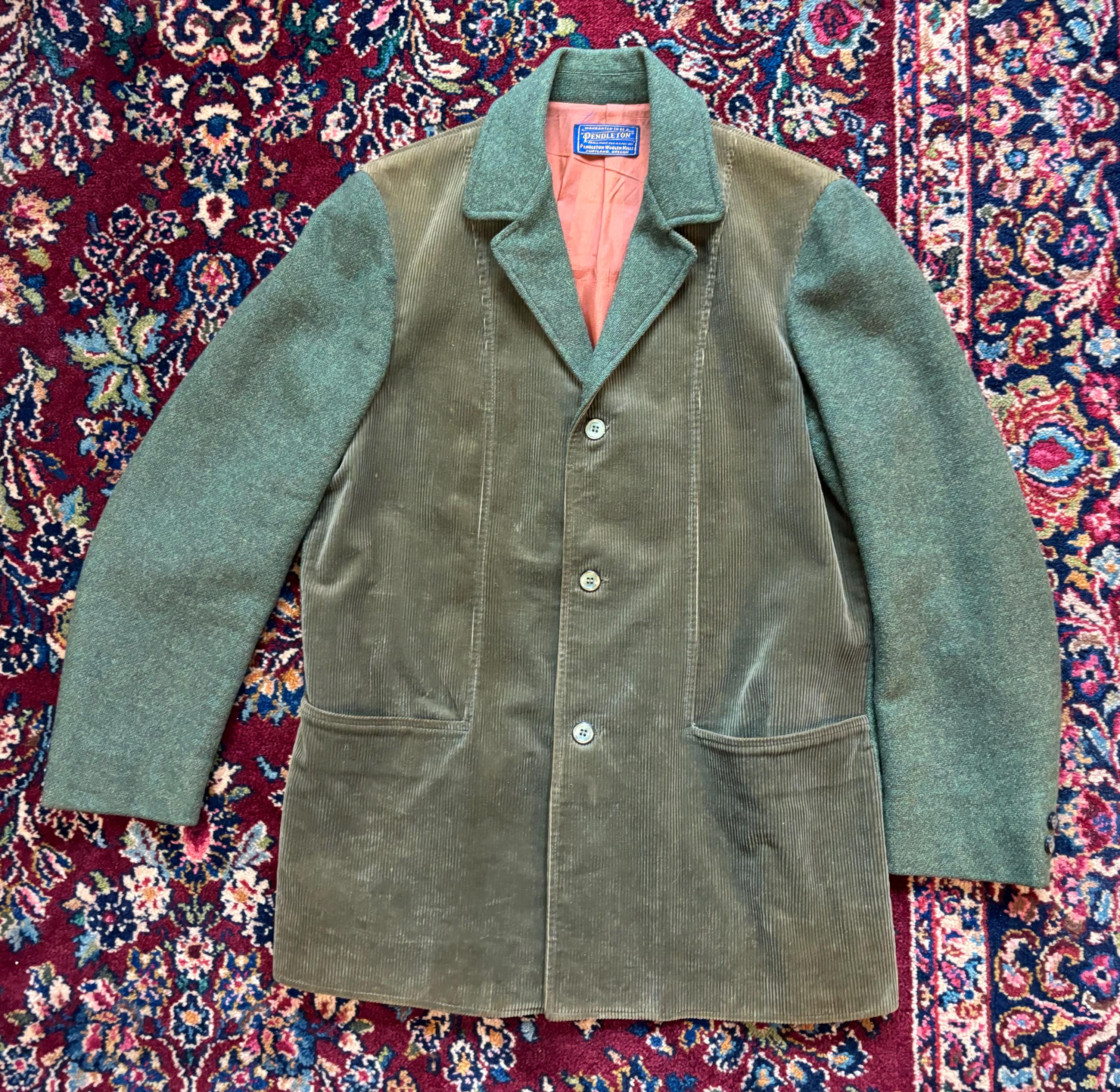 40s Pendleton Corduroy and Wool Jacket - Etsy