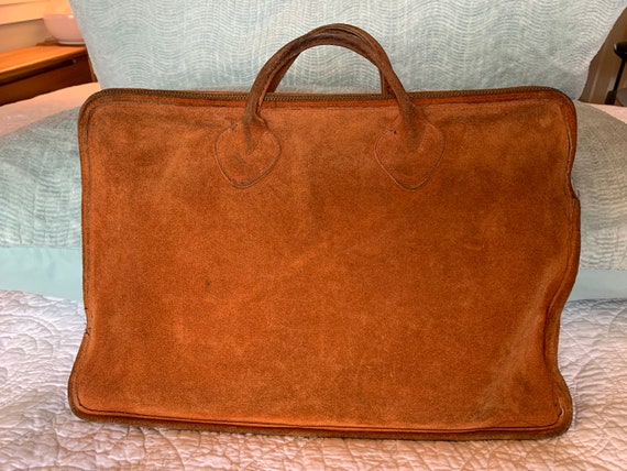LL Bean Suede Leather Briefcase - image 1