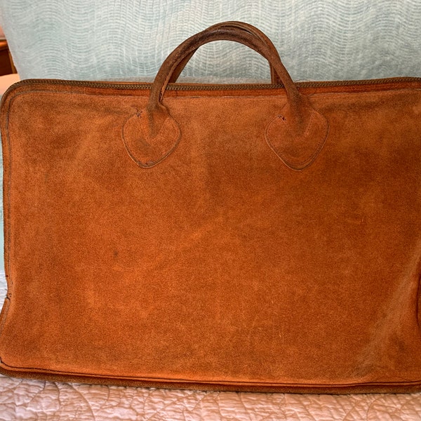 LL Bean Suede Leather Briefcase