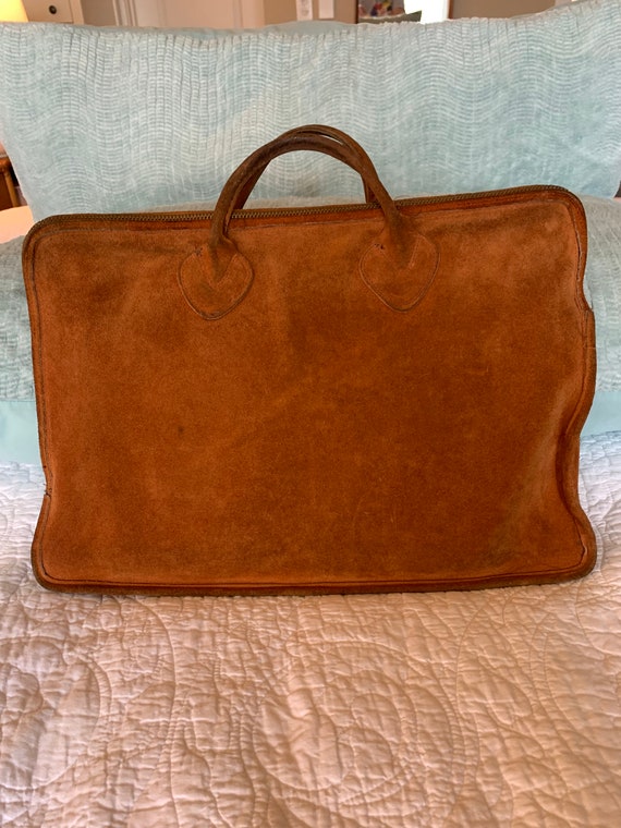 LL Bean Suede Leather Briefcase - image 2