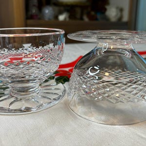 Vintage Waterford Crystal Footed Dessert Bowl