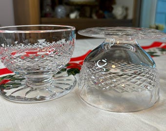 Vintage Waterford Crystal Footed Dessert Bowl