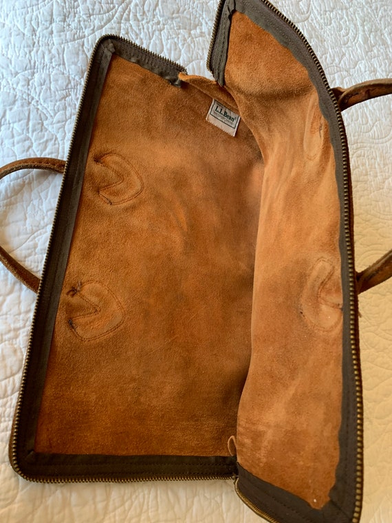 LL Bean Suede Leather Briefcase - image 4