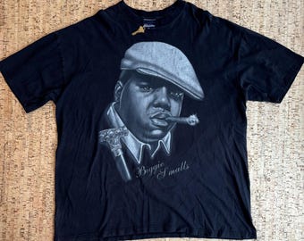 レア　美品　biggie smalls ビギー・スモールズ　Tシャツ　黒　XL 希少なノトーリアス BIG ビギー スモールズ 2000 年代初期の T シャツ
