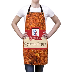 Cayenne Pepper Spice Girls Halloween Costume Paprika Spice Girls Costume Cooking Apron Halloween Costume for Office Work Costume for Teacher