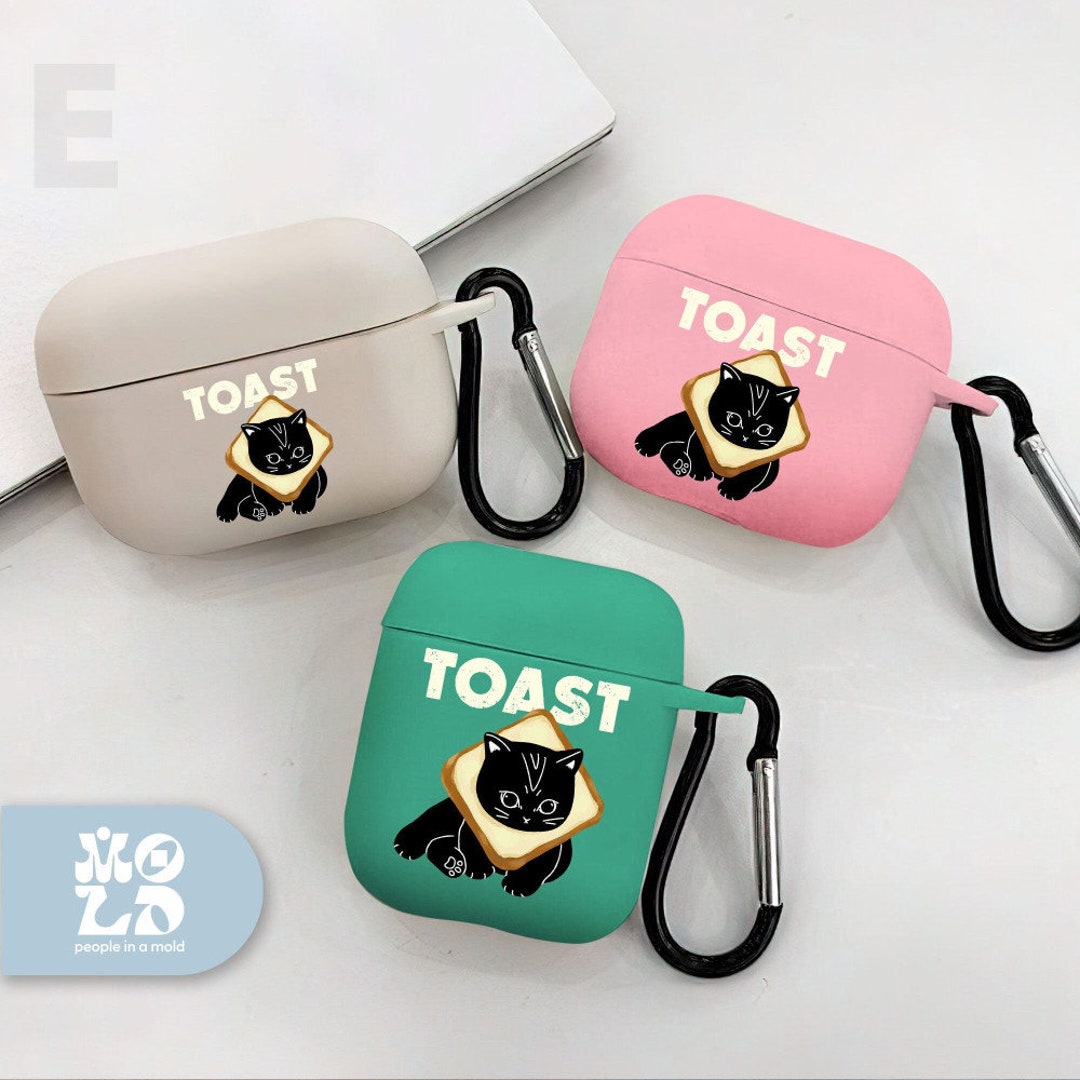 Cat and Toast AirPod Case, Funny Cat AirPod Pro Case, Cute Cat AirPod Case, AirPod Pro 2nd Case