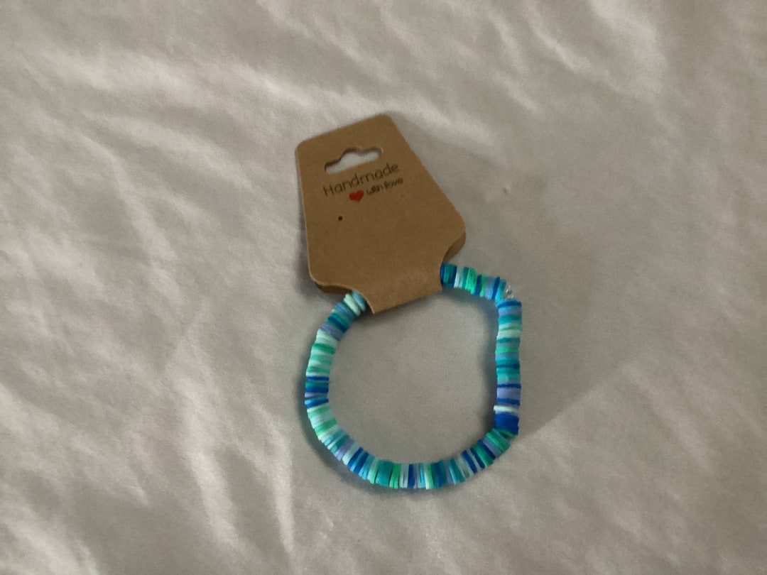 Blue Ocean Bracelet Clay Beads - Etsy