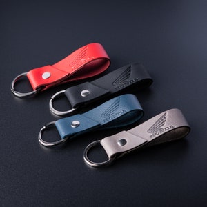 Leather keyring suitable for Honda biker exclusive high quality leather