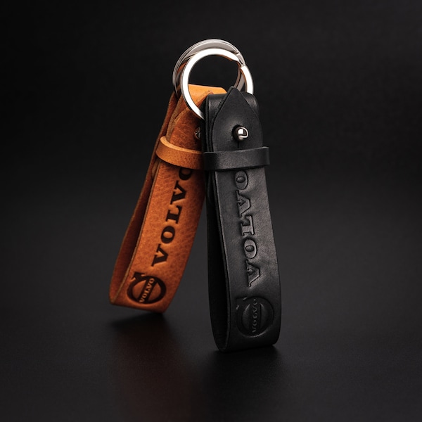 Leather Keyring suitable for Volvo Deluxe Exclusive Italian Leather High Quality