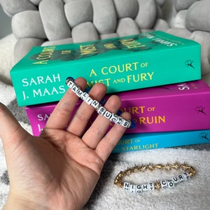 ACOTAR inspirierte Armbänder, Freundschaftsarmbänder, Perlenarmbänder, Paare Armbänder, Ein Gericht der Dornen und Rosen, Ein Gericht des Nebels und der Wut